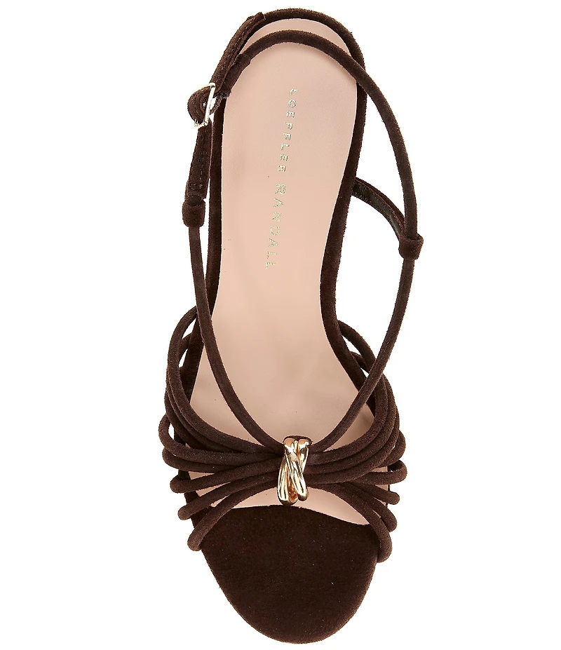 Loeffler Randall Mareka Suede Strappy Slingback Stiletto Dress Sandals