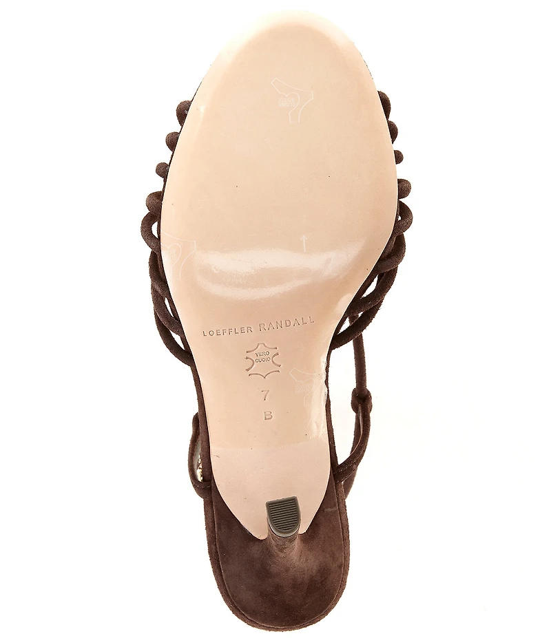 Loeffler Randall Mareka Suede Strappy Slingback Stiletto Dress Sandals