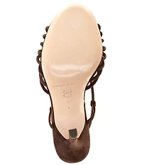 Loeffler Randall Mareka Suede Strappy Slingback Stiletto Dress Sandals