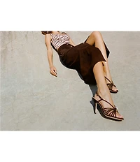 Loeffler Randall Mareka Suede Strappy Slingback Stiletto Dress Sandals
