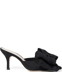 Loeffler Randall Margot Moire Viscose Bow Stiletto Mules