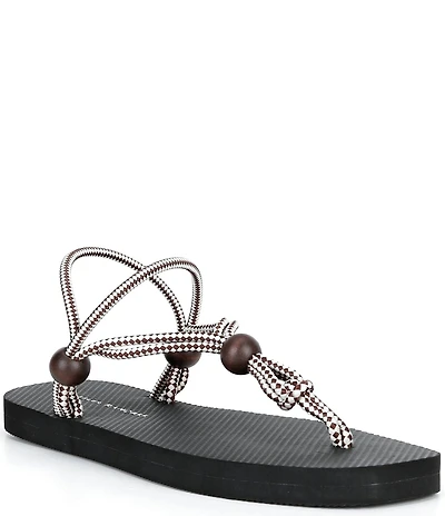 Loeffler Randall Mika T Strap Fabric Sandals