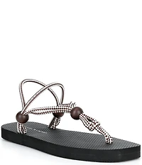 Loeffler Randall Mika T Strap Fabric Sandals
