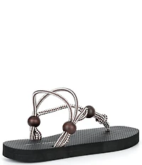 Loeffler Randall Mika T Strap Fabric Sandals