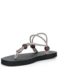 Loeffler Randall Mika T Strap Fabric Sandals