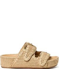 Loeffler Randall Nico Woven Raffia Banded Footbed Sandals
