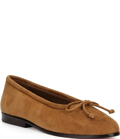 Loeffler Randall Noelle Suede Bow Ballet Flats