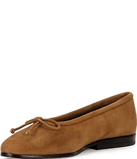 Loeffler Randall Noelle Suede Bow Ballet Flats