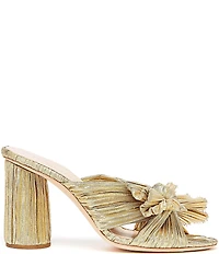 Loeffler Randall Penny Metallic Bow Dress Slide Sandals