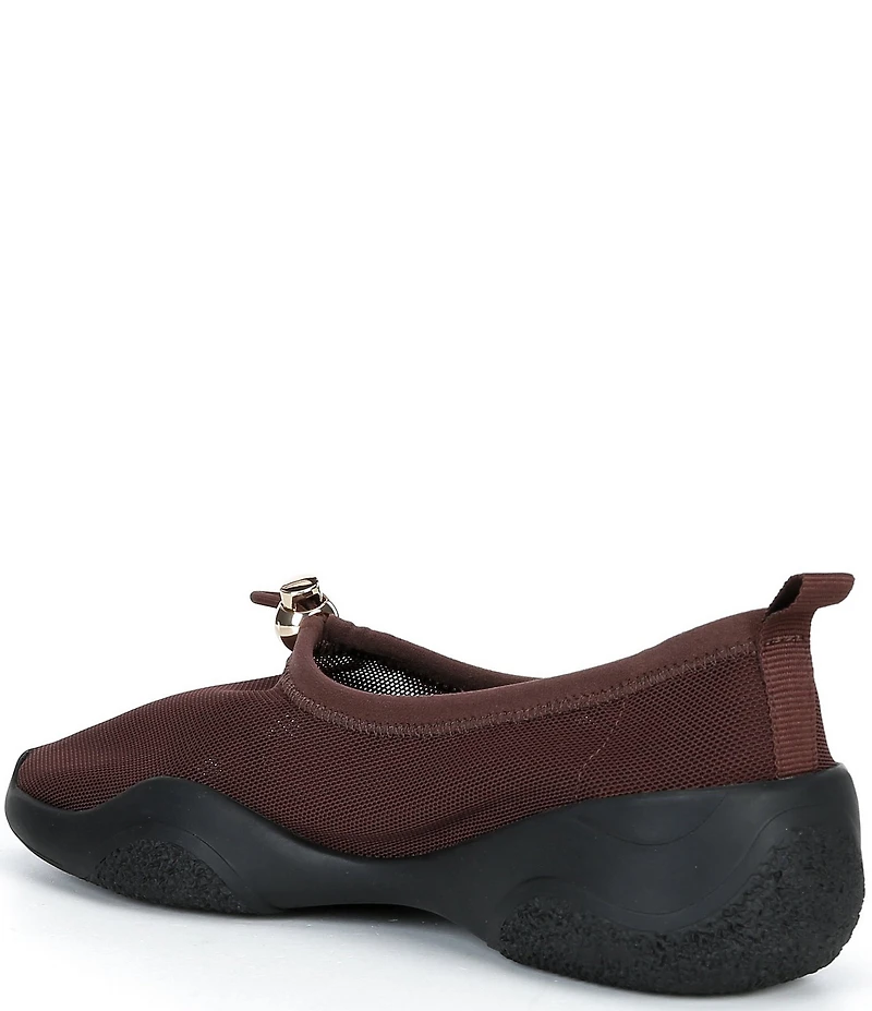 Loeffler Randall Raina Dark Brown Mesh Slip On Shoes