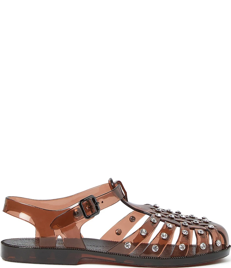 Loeffler Randall Rhys Rhinestone Jelly Fisherman Sandals