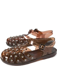 Loeffler Randall Rhys Rhinestone Jelly Fisherman Sandals