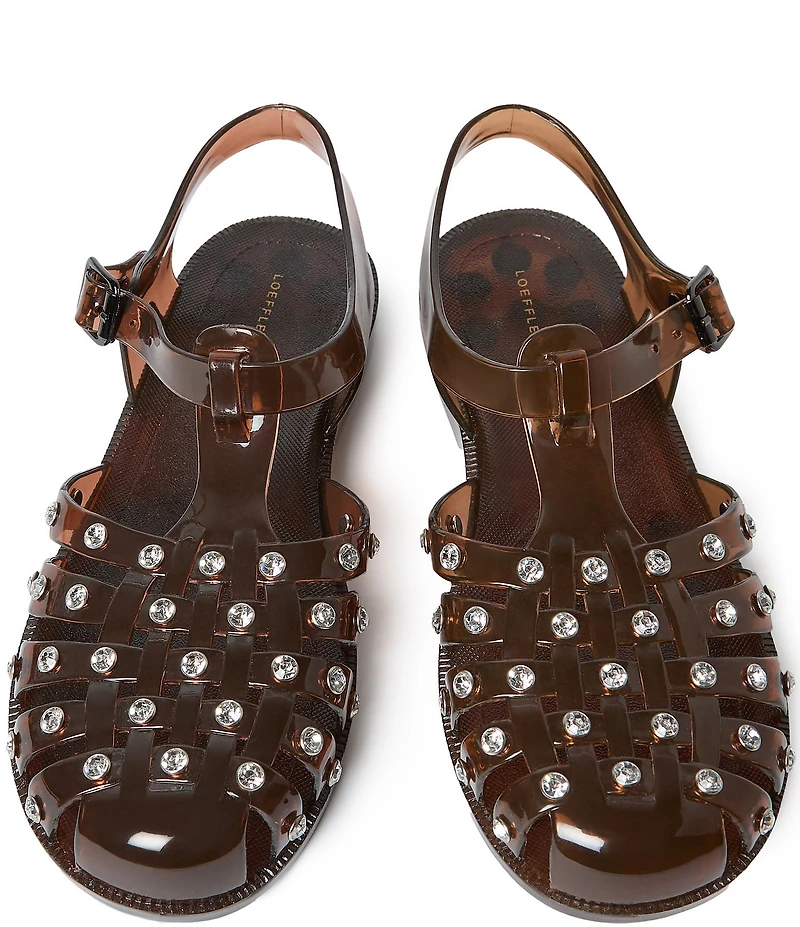 Loeffler Randall Rhys Rhinestone Jelly Fisherman Sandals