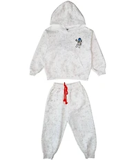 Lola + The Boys Big Boys Long Sleeve Astronaut Patch Pullover & Joggers Set