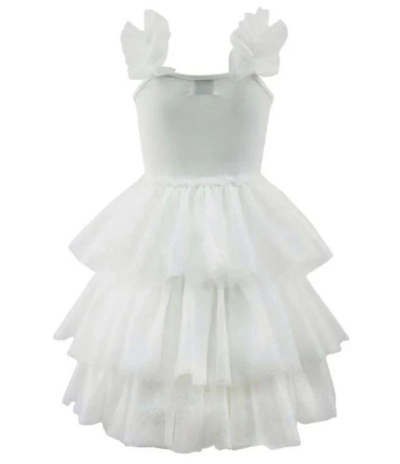 Lola + The Boys Girls Beaded Tulle Shimmer Dress