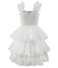Lola + The Boys Girls Beaded Tulle Shimmer Dress