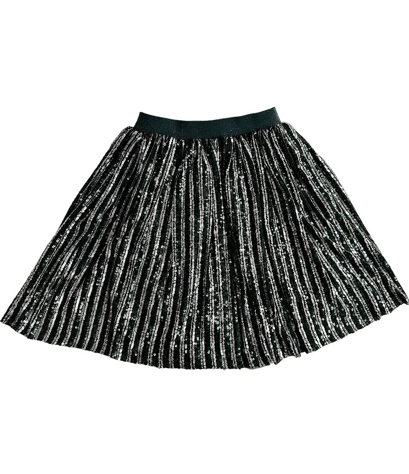 Lola + The Boys Girls A-line Sequin Striped Skirt