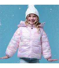 Lola + The Boys Girls I Love You Shimmer Puffer