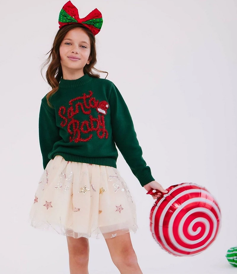 Lola + The Boys Girls Santa Baby Sweater