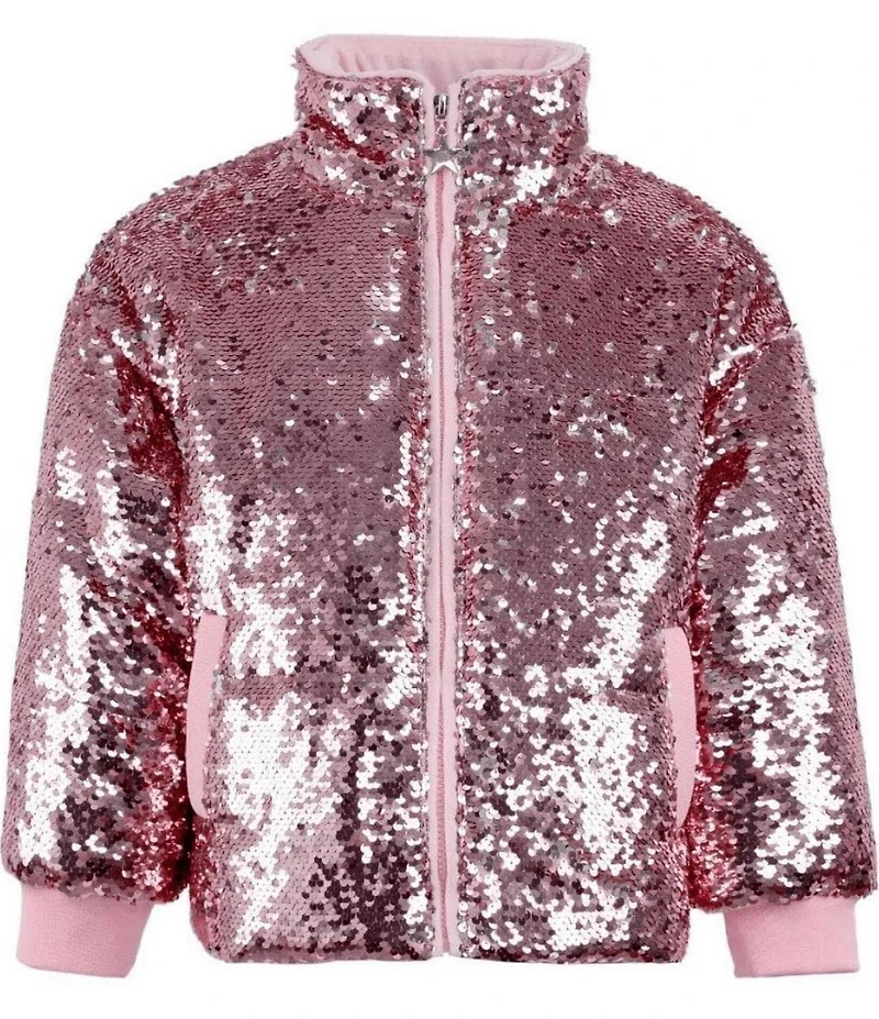 Lola + The Boys Girls Sequin Puffer Jacket