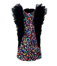 Lola + The Boys Little/Big Girls Bejeweled Gem Dress