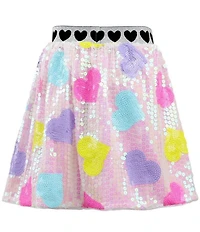 Lola + The Boys Little/Big Girls Candy Hearts Sequin Skirt
