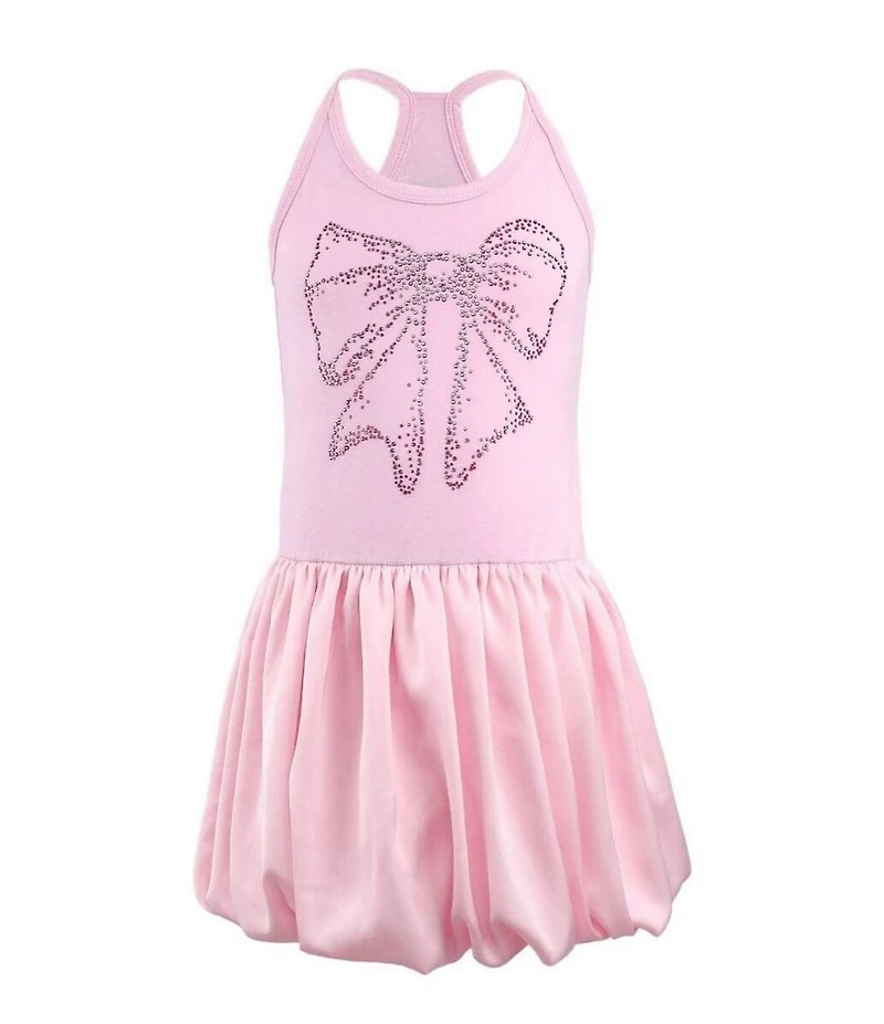 Lola + The Boys Little/Big Girls Crystal Bow Bubble Dress