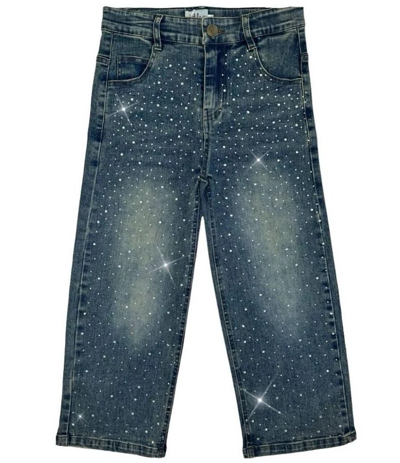 Lola + The Boys Little/Big Girls Crystal Sparkle Jeans