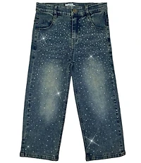 Lola + The Boys Little/Big Girls Crystal Sparkle Jeans
