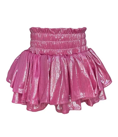 Lola + The Boys Little/Big Girls Metallic Skort