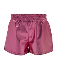 Lola + The Boys Little/Big Girls Metallic Track Shorts