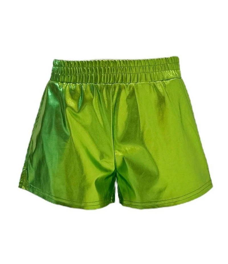 Lola + The Boys Little/Big Girls Metallic Track Shorts