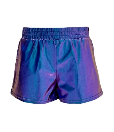 Lola + The Boys Little/Big Girls Metallic Track Shorts