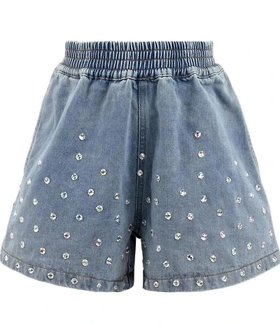 Lola + The Boys Little/Big Girls Rocker Crystal Denim Shorts