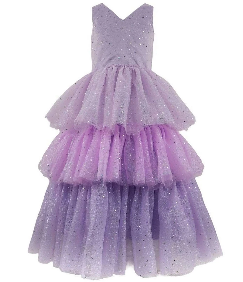 Lola + The Boys Little/Big Girls Shimmer Tulle Sleeveless Party Dress