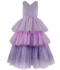 Lola + The Boys Little/Big Girls Shimmer Tulle Sleeveless Party Dress