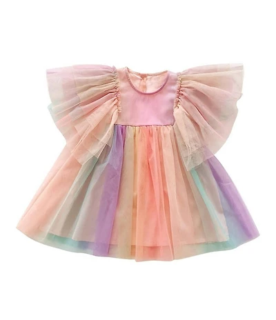 Lola + The Boys Little/Big Girls Sunset Rainbow Tulle Dress