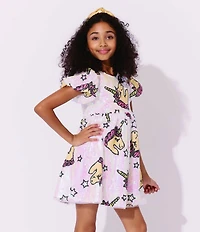 Lola + The Boys Little/Big Girls Unicorn Lovers Print Sequin Dress
