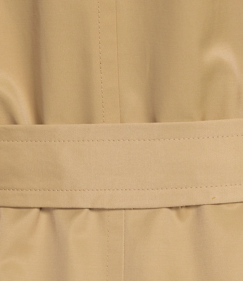 London Fog Double Collar Long Sleeve Belted Single Breasted Trench Coat