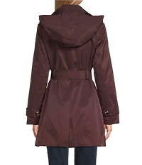 London Fog Double Collar Long Sleeve Belted Single Breasted Trench Coat