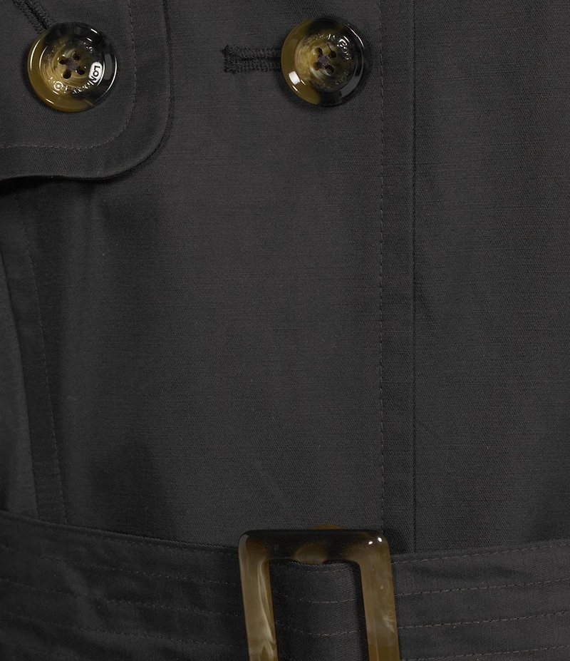 London Fog Single Breasted Point Collar Belted Trench Coat