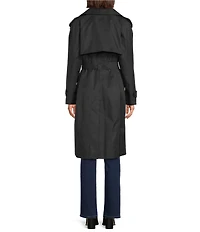 London Fog Single Breasted Point Collar Belted Trench Coat