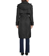 London Fog Single Breasted Point Collar Belted Trench Coat