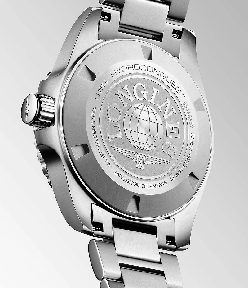 Longines Men's Blue Dial Hydroconquest Automatic GMT Stainless Steel Bracelet Watch