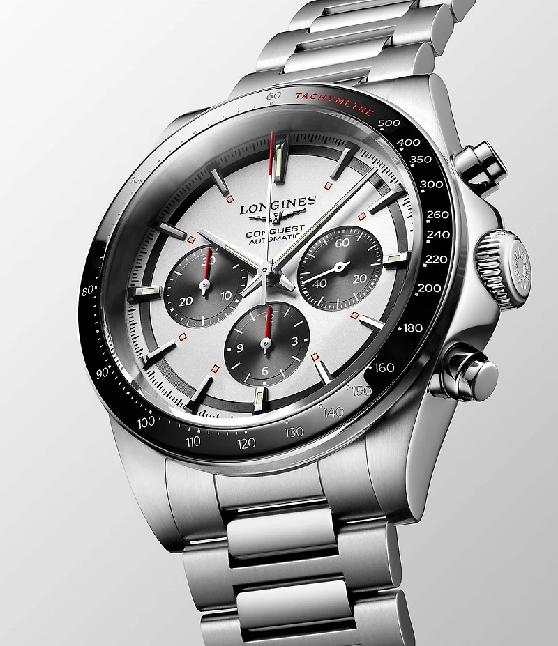 Longines Men's Conquest Chronograph Automatic Stainless Steel Bracelet Watch