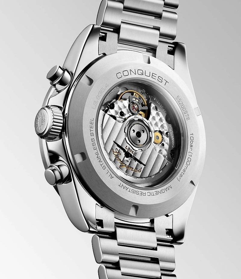 Longines Men's Conquest Chronograph Automatic Stainless Steel Bracelet Watch