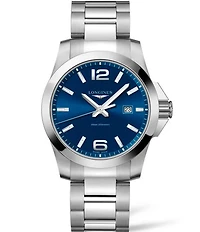 Longines Men's Conquest Quartz Analog Stainless Steel Bracelet Watch