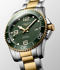 Longines Men's Hydroconquest Green Dial Automatic Two Tone Stainless Steel Bracelet Watch