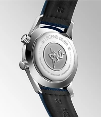 Longines Men's Legend Diver Automatic Blue Leather Strap Watch