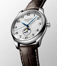 Longines Men's Master Collection Automatic Brown Leather Strap 42mm Watch
